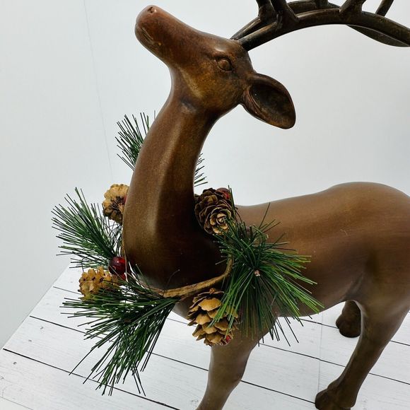 Large Resin Votive Candle Reindeer - Picture 11 of 16